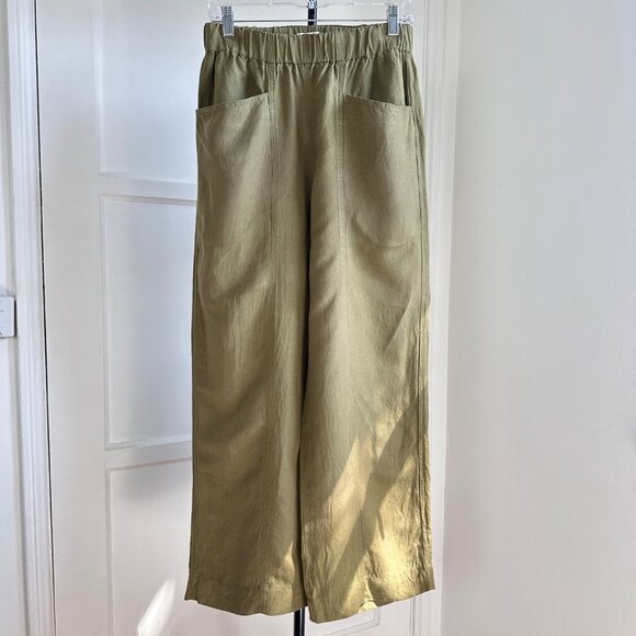 Madewell Pants - Madewell Women's Linen Blend Wide Leg Pant, Vintage Moss Green Size S